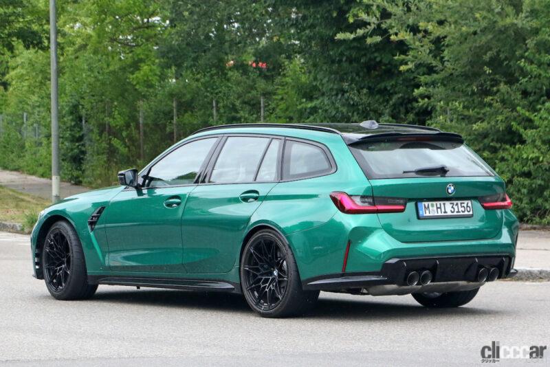 「BMW新型M3ツーリング。未公開の「マン島グリーン」カラーのプロトタイプを激写」の11枚目の画像