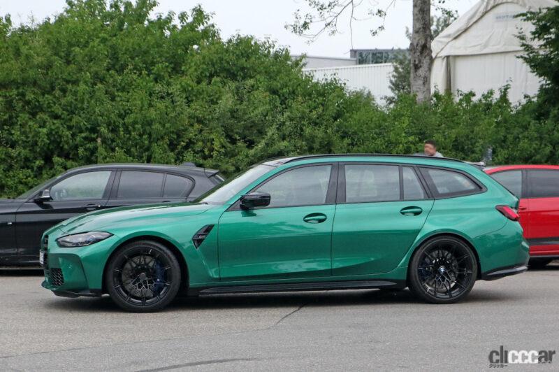 「BMW新型M3ツーリング。未公開の「マン島グリーン」カラーのプロトタイプを激写」の7枚目の画像