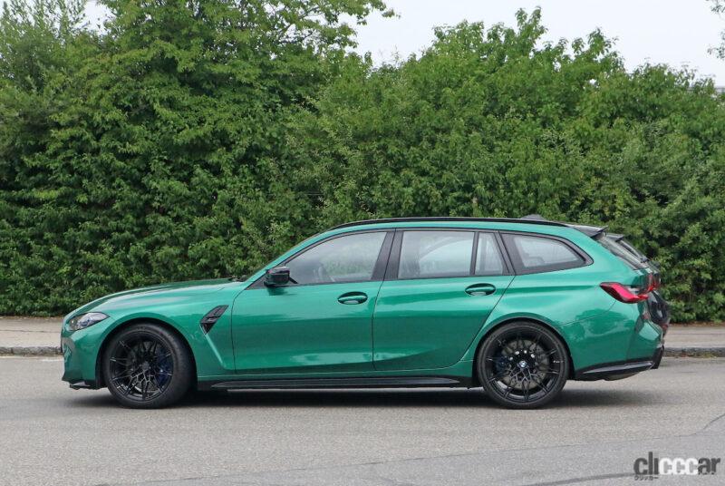 「BMW新型M3ツーリング。未公開の「マン島グリーン」カラーのプロトタイプを激写」の8枚目の画像