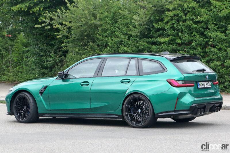 「BMW新型M3ツーリング。未公開の「マン島グリーン」カラーのプロトタイプを激写」の9枚目の画像