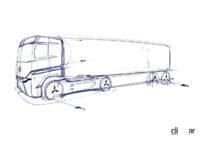 メルセデス・ベンツ次世代EVトラック、9月ワールドプレミアを予告 - Mercedes-eActros-LongHaul-Concept-3
