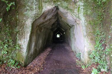 将棋の駒のような断面が特徴の永昌寺トンネル