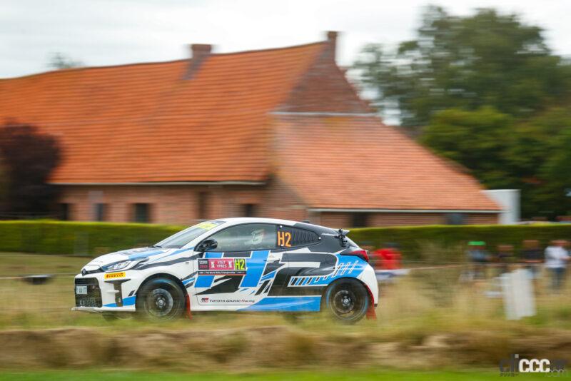 「ドライバーはモリゾウ。ゼッケンはH2。トヨタの水素燃料エンジン・GRヤリス、WRCラリーベルギーのテストカーとして全世界へお披露目」の6枚目の画像