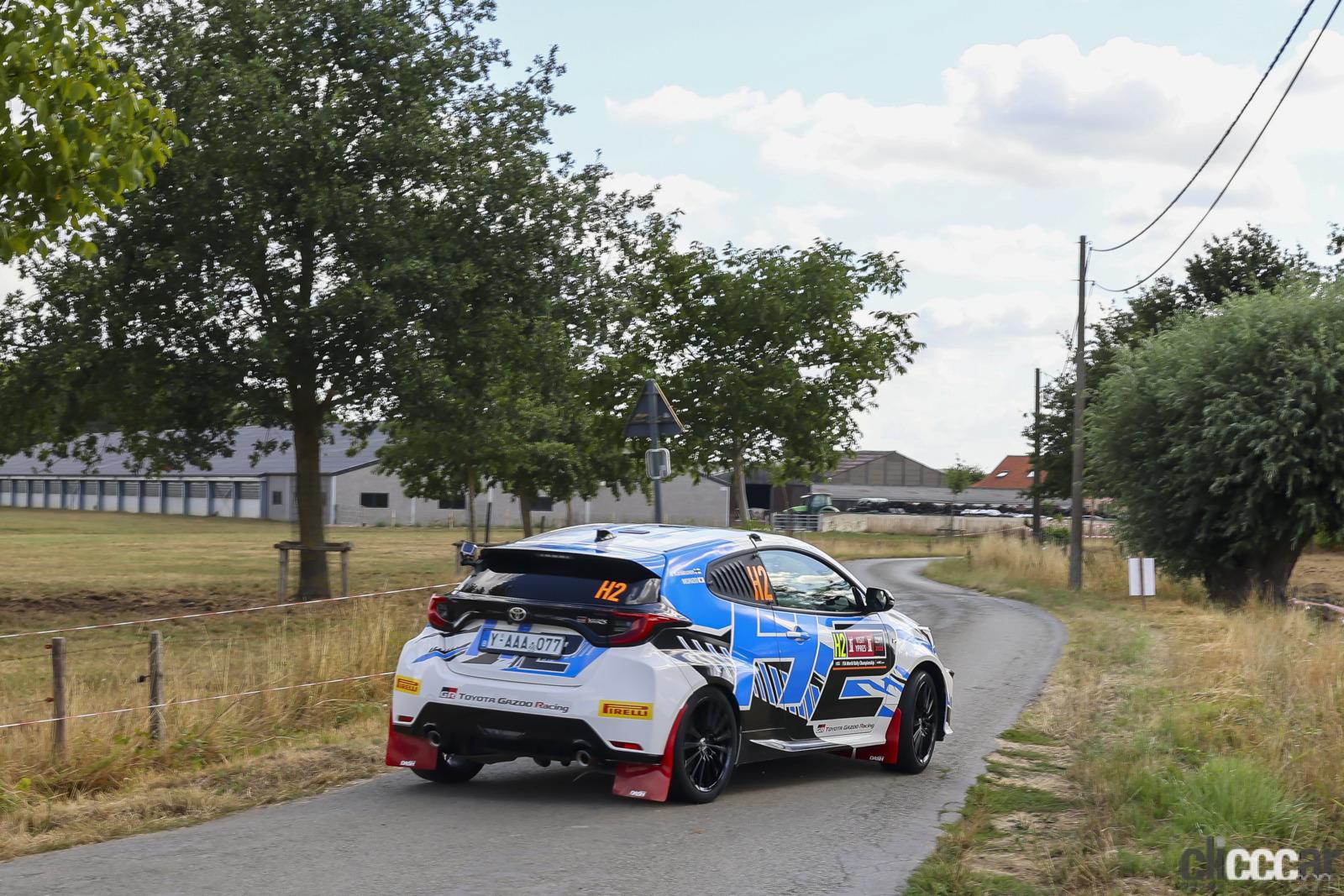 「ドライバーはモリゾウ。ゼッケンはH2。トヨタの水素燃料エンジン・GRヤリス、WRCラリーベルギーのテストカーとして全世界へお披露目」の13枚目の画像