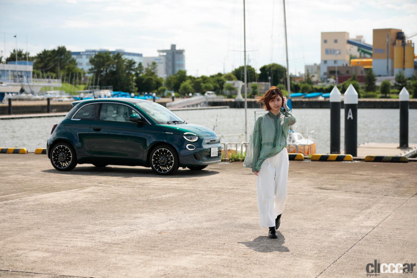 かわいい電気自動車 菅沢こゆき フィアット500e 注目モデルでドライブデート Vol 138 Clicccar Com かわいい電気自動車 菅沢こゆき フィアット500e 注目モデルでドライブデート Vol 138 Clicccar Com