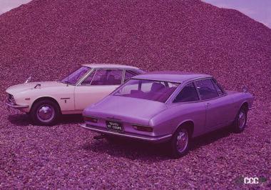 1968年にデビューしたいすゞ117クーペ。2台集合