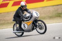 2019年Moto GPオランダGPでホンダ世界選手権参戦60周年記念デモランに登場した高橋国光氏