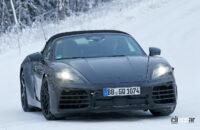 ポルシェ ボクスター次期型は2023年内にデビュー？ 極寒の北欧でテスト中 - Porsche Boxster EV 4
