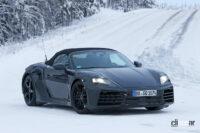 ポルシェ ボクスター次期型は2023年内にデビュー？ 極寒の北欧でテスト中 - Porsche Boxster EV 5