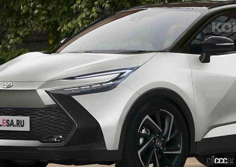 「年内デビュー!? トヨタ「C-HR」次期型は新型「プリウス」と似た「ハンマーヘッド」」の1枚目の画像