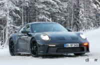 ポルシェ「911 ST」開発車両をスクープ！　ブランド史上最軽量のレアモデルが50年ぶり復活 - Porsche 911 ST Winter 4