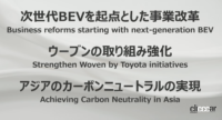 「佐藤恒治新社長が率いるトヨタは「バッテリーEV」「ウーブンの強化」「アジア戦略」を掲げる」の2枚目の画像ギャラリーへのリンク