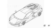 公開前に画像が流出。ランボルギーニ次世代スーパーカー、V12を電動化で850ps以上 - lamborghini-aventador-replacement-patent-image-2