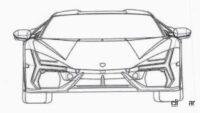 公開前に画像が流出。ランボルギーニ次世代スーパーカー、V12を電動化で850ps以上 - lamborghini-aventador-replacement-patent-image