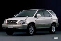 1997年に誕生した初代ハリアー。上級SUVのパイオニアとして大ヒット