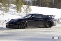 ポルシェ「911 GT3」992改良型992.2が早くも登場へ！リアウィングが似合うポルシェNo.1 - Spy shot of secretly tested future car