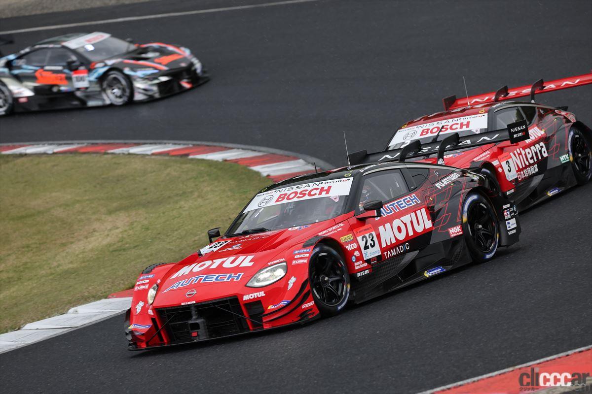 雹まで降った開幕戦岡山GT500、NISSANの赤い「Z」勢が1、2フィニッシュ