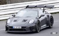ポルシェ911の最高傑作量産モデル「GT2 RS」次期型を初スクープ！  マイルドハイブリッドシステムを搭載 - Porsche 911 GT2 RS Mule 1