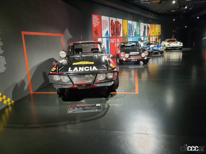 トリノ国立自動車博物館のThe Golden Age of Rally展示
