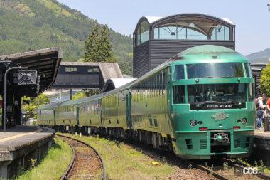 新しい観光列車が登場するゆふ高原線を走るキハ72系観光特急「ゆふいんの森」