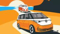 VW電動バス「ID.Buzz」、ロングホイールベース版は6月2日デビュー決定！ - 2024-VW-ID.Buzz-Launch-Poster-1