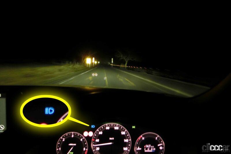 「夜にマツダ「CX-60」のアダプティブ・LED・ヘッドライト「ALH」を試してみた【新車リアル試乗 8-7　マツダCX-60 i-ACTIVSENSE・ALH実践編】」の25枚目の画像
