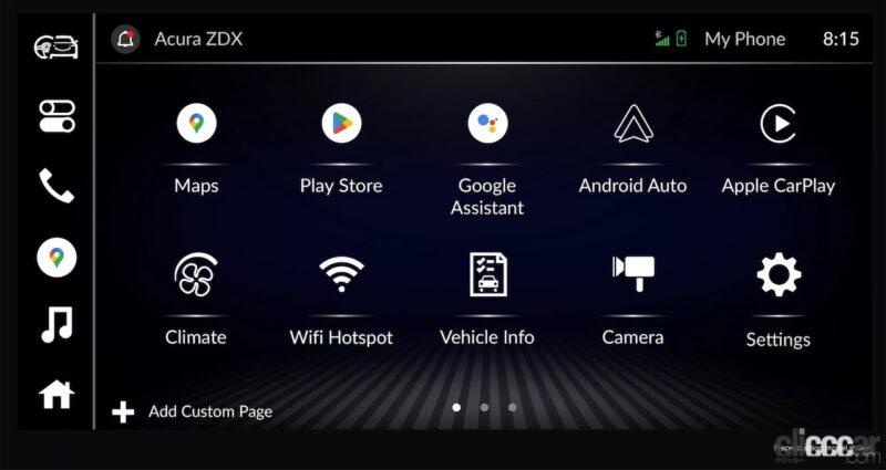 「復活するアキュラ「ZDX」新型、Googleシステムの導入で利便性が向上」の7枚目の画像