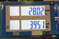 燃料タンク容量58Lのうち、東京帰着時の給油量は28.02Lだった。タイヤは前後とも規定圧の2.5kg/cm2に調整、給油は走行前後同じ給油機の自動ストップにて行った