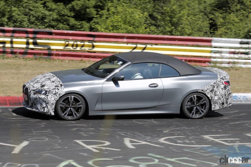「BMW「4シリーズ カブリオレ」改良型、ニュルブルクリンクで高速テスト中！テールライトはM4 CSLに似てる？」の4枚目の画像