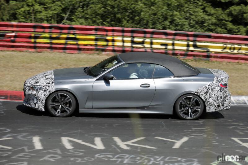 「BMW「4シリーズ カブリオレ」改良型、ニュルブルクリンクで高速テスト中！テールライトはM4 CSLに似てる？」の5枚目の画像