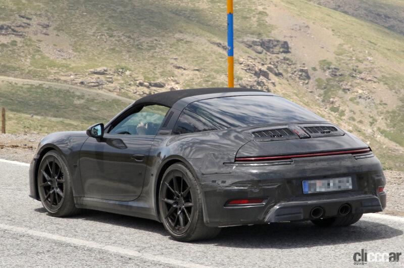 Porsche 992.2 Targa facelift 5 画像｜ポルシェ・911初の電動化モデル、992.2世代「タルガトップ」をスクープ