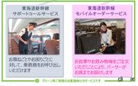 東海道新幹線サポートコールサービスと東海道新幹線モバイルオーダーサービスのサービスイメージ（JR東海プレスリリースより）