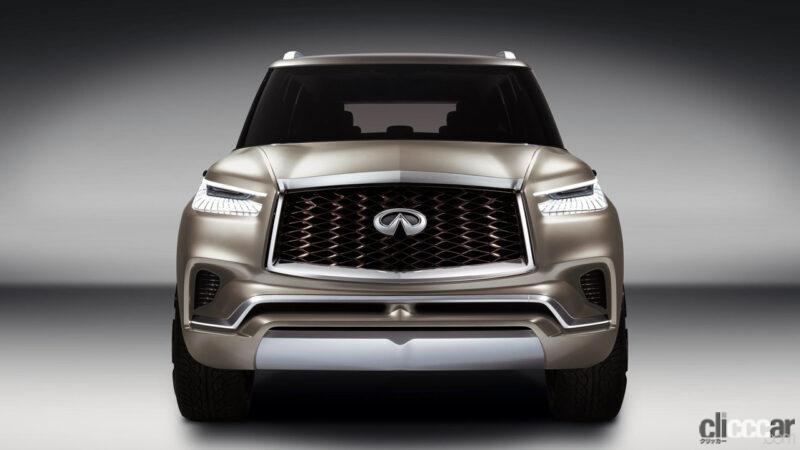 「インフィニティが「QXモノグラフ・コンセプト」を公開予告。「QX80」新型のデザインをプレビューか？」の2枚目の画像