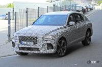 ヒョンデ「GV80クーペ」はドイツ高級クーペSUVに対抗！ 改良モデルに初導入へ - Spy shot of secretly tested future car