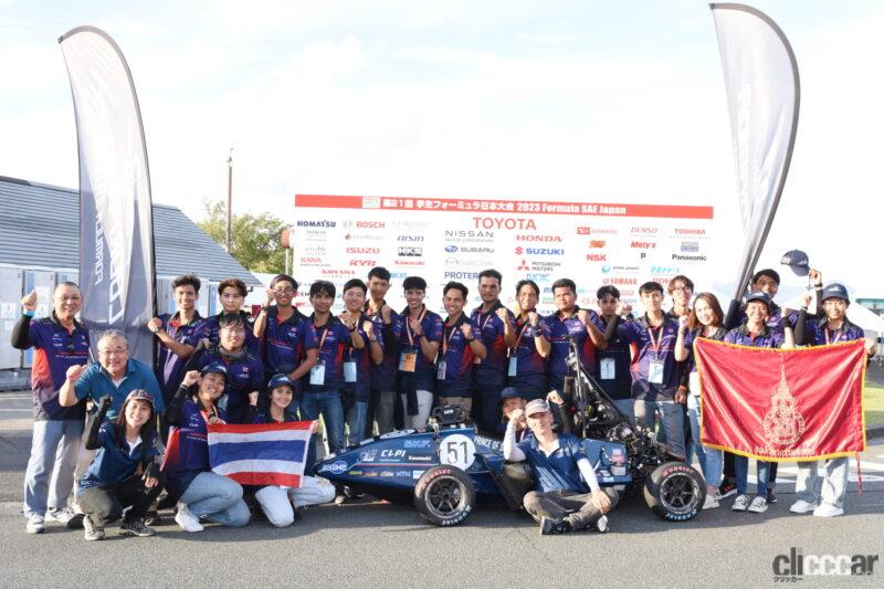 「「学生フォーミュラ日本大会2023」海外勢トップは、タイ王国大会優勝校の総合10位」の9枚目の画像