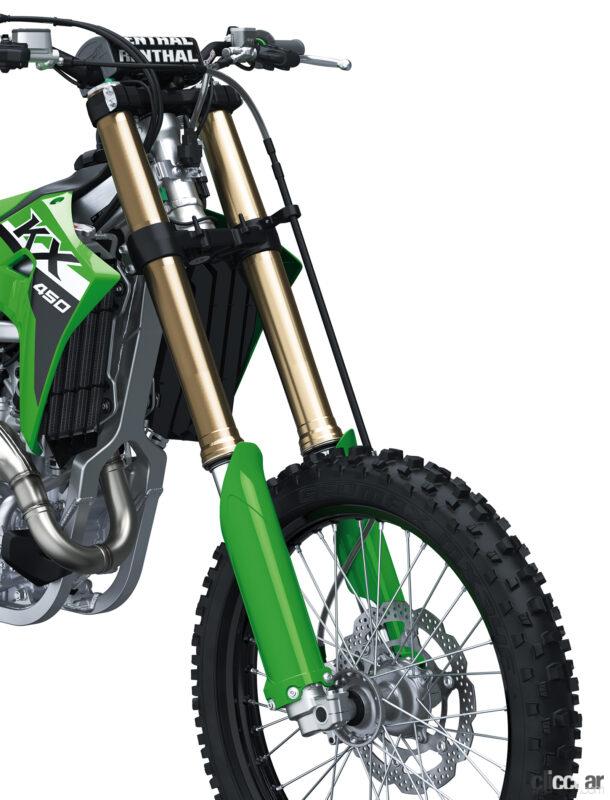 「カワサキがオフロード競技用モデルの新型「KX450／450X」の詳細を公開。5年ぶりのフルチェンジでエンジンを性能アップ」の14枚目の画像