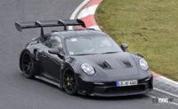 ポルシェ「911」初のハイブリッドは高性能モデルから？ 初期の992.2ベースモデルには搭載しない可能性 - Porsche 911 GT2 RS Mule 6