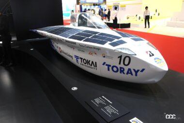 「Bridgestone World Solar Challenge」の参戦車両。2019年の東海大学ソーラーチーム車両