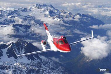 2015年5月アルプス山脈上空を飛行するホンダジェット