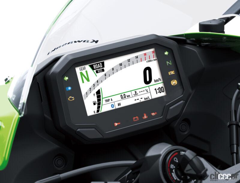 「カワサキのミドルスーパースポーツ「ニンジャZX-6R」に2024年モデル。より立体的な新型フロントカウル採用」の11枚目の画像