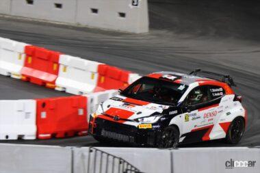 豊田スタジアムSSSを走るGRヤリス8段AT車