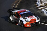 WRCフォーラムエイトラリージャパン2023を走る、勝田貴元選手のGRヤリスラリー1車両。進化型GRヤリスのいわば「親分」みたいなマシン!?（画像：Rally Japan）