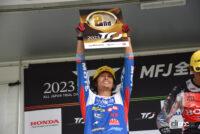 全日本トライアルの第6戦・広島大会で、TY-E2.2を駆り2位に入った黒山選手