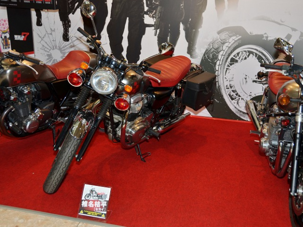 ワイルド7に登場したバイクが3台も展示！ミサイルも搭載してワイルドだ