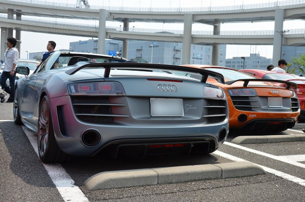 「【貴重】日本に15台のうち2台が集まった！ アウディR8 GT＆R8 GTスパイダーが大黒に!!」の5枚目の画像