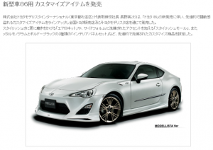 トヨタモデリスタ   プレスリリース   2012年   TOYOTA 86（ハチロク）