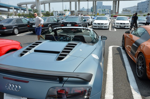 「【貴重】日本に15台のうち2台が集まった！ アウディR8 GT＆R8 GTスパイダーが大黒に!!」の6枚目の画像