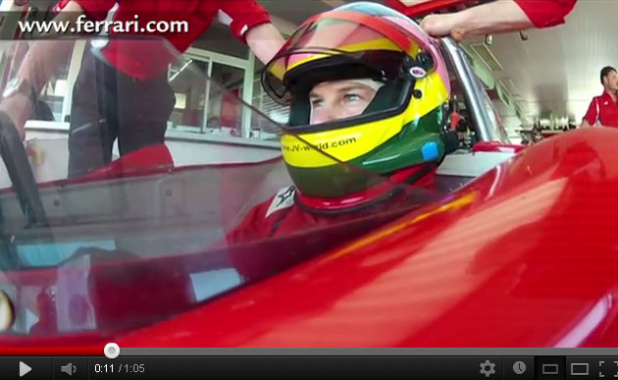 「ジャック・ヴィルヌーブがフェラーリF1のステアリングを握った!!」の2枚目の画像