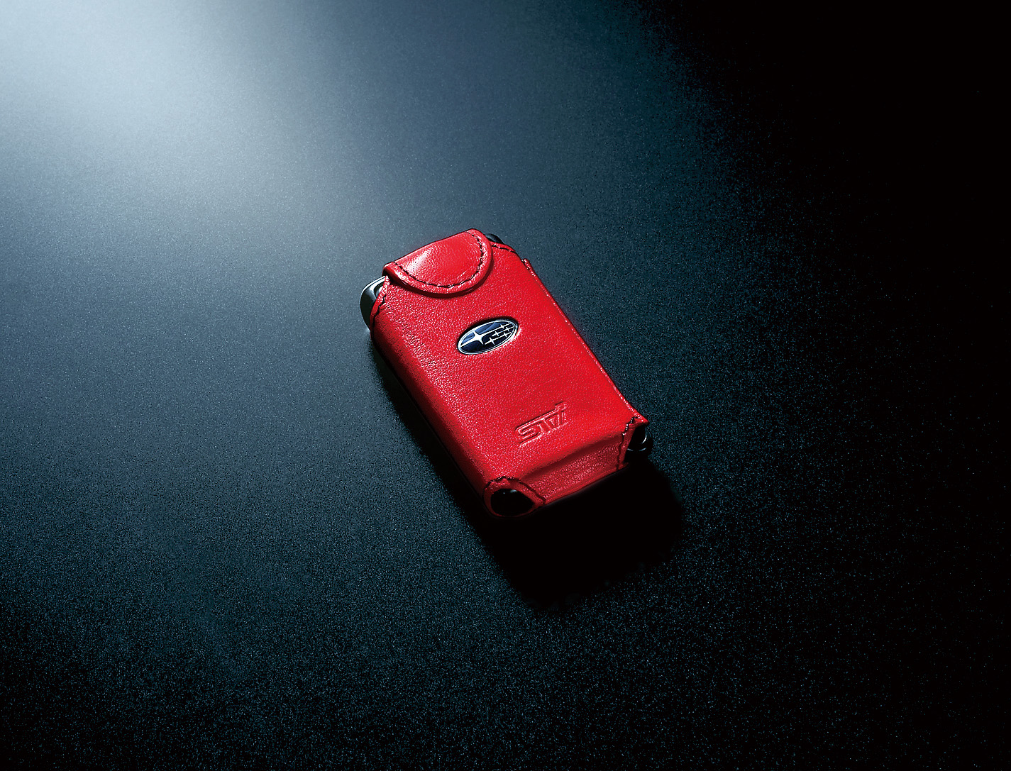 E型　エクシーガ　tS STI製　本革アクセスキーカバー（赤色）