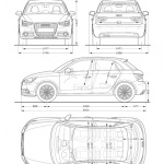 アウディA1の5ドア仕様“スポーツバック”発表 - Audi A1 Sportback/Abmessungen